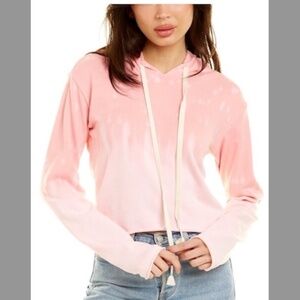 WILDFOX Hypersonic Ivy Dip-Die Sweatshirt Hoodie Pink Size Small